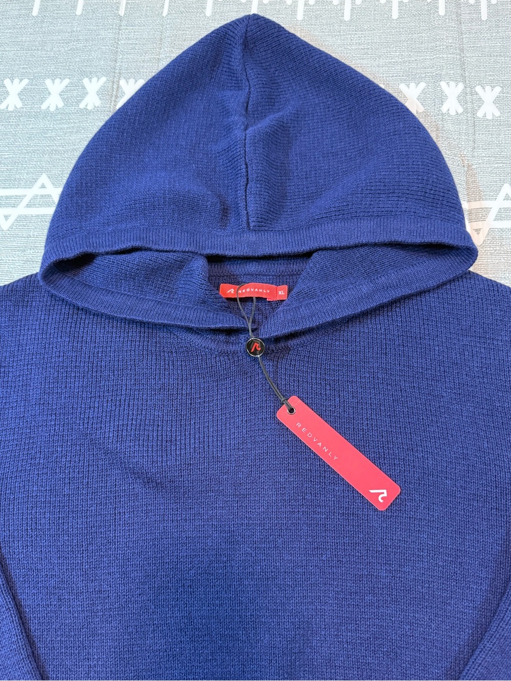 Redvanly Lenox LuxThermal Waffle Knit Hoodie Midnight Navy Men's XL - Picture 3 of 13